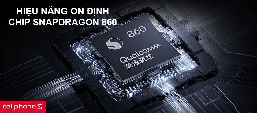 Hiệu năng ổn định với chip Snapdragon 860, ân thanh Dolby Atmos sống động